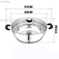 ♧✓DIAMOND 10 Idli Pot Stainless Steel Multi Purpose Kadai With Glass Lid 10 Idly Pot Idli Steamer Pa