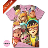 Boboiboy Yaya &amp; Ying Birthday 3D T-Shirt Boboiboy Reg-746 Premium Kids Clothes