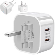 40W Dual USB C  Type c PD Wall Charger Fast Quick Charging Power Adapters For Ipad 2 3 4 IPhone 11 1