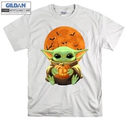 (Cod) Baby Yoda Halloween Pumpkin T-Shirt Hoodie Kids Child Tote Bag Tshirt S-M-L-Xl-Xxl-3Xl-4Xl-5Xl