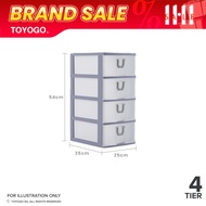 Toyogo 402-4 Plastic A4 Drawer (4 Tier)