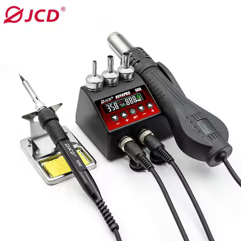 JCD 8898Pro 2-in-1 Soldering station LCD Display 750W Adjustable Temperature Air Flow Control BGA SM