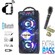 Speaker Bluetooth Karaoke Portable KIMISO QS 3381 + Free Mic Ukuran 65inc Besar Dan Murah