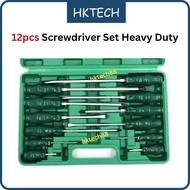 [12pcs] HKTECH Screwdriver With Slotted Phillips Cr-V Steel