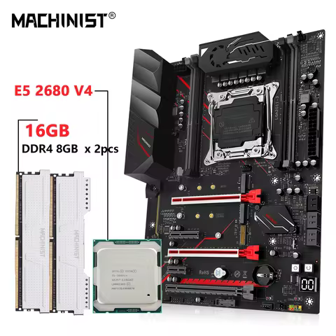 MACHINIST X99 Motherboard Xeon E5 2680 V4 LGA 2011-3CPU Combo DDR4 16GB RAM Kit Set MR9A PRO MAX Fou