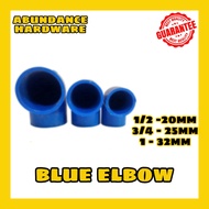 PVC BLUE ELBOW SIZES (1/2"-3/4"-1")/PVC BLUE PIPE FITTINGS