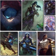 Popular League of Legends Anime Arcane LOL Tv Series Posters Art Game Room Wall Decor Unique Game Gi
