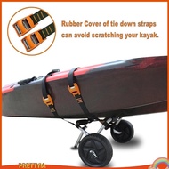 [PrettyiaSG] Foldable Kayak Trolley with Solid Rubber Tires, Lashing Straps, Kayak Trailer, Canoe Ca