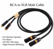 ［實體商店］HiFi Grade RCA to XLR Male Cable，RCA轉XLR,  鑑聽喇叭合用