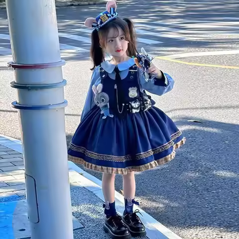 Zootopia Cosplay Judy Hopps Costume Girl Role Playing Dress Halloween Classic Cosplay Performance Gi