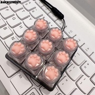 BACKSTREET Keyboard Clicker Toy, DIY Keyboard Keys Button Fidget Keychain, Relaxing Keycap Relief St