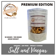 PREMIUM FLAVOR 50G and 100G - SALT AND VINEGAR - HEALTHY HIVE Crispy Mushroom Chicharon from Bulacan