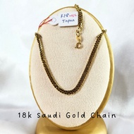 US 10k Gold ROUND LOCK 18k Saudi Gold Original Pawnable Legit DOUBLE CUBAN Necklace For Men And Wome