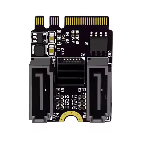 M2 To SATA3.0 Expansion Card PCI-E3.0 KEY A + E WIFI M.2 To SATA Adapter Card for PC Servers Consume