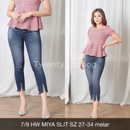Women's jeans 7/9 HW MIYA SLIT-twenty olshop