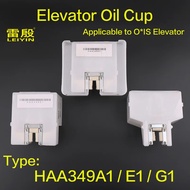 HUI 1pcs Elevator oil cup oil box Elevator guide rail lubrication Felt core Applicable to O*IS Eleva