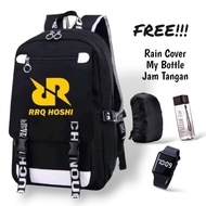 Kiddopacks Tas Ransel Anak Sekolah RRQ Hoshi Black Tas Anak2 SD Smp Laki2 Pria Terbaru GAMING