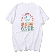 Overstimulated Moms Club T Shirt Funny Mom T-shirt Trendy Mothers Day Tshirt Gift for Mama Casual Co