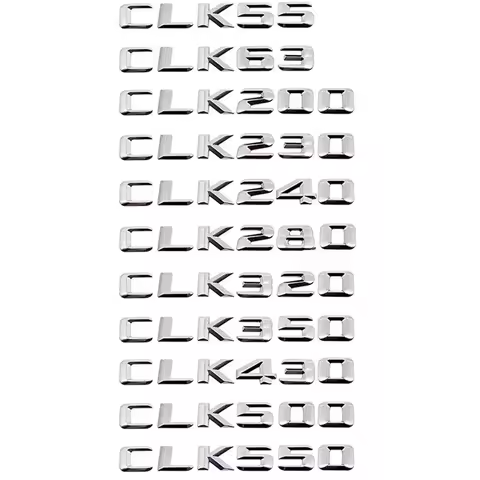 3D ABS For Mercedes-Benz W209 CLK Class CLK55 CLK63 CLK200 CLK220 CLK230 CLK550 Emblems Tail Logo Ch