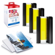 Photo Paper 108 Sheets & Ink Ribbon 3PCS Set - Compatible Product for Canon Selphy CP1500 CP1300 / K