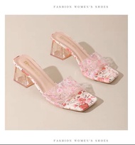 ๐ท Jenny low heels shoes high heels shoes kasut tumit rendah chunky heels shoes pump heels