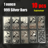 10pcs 1 ounce Fine Silver Bullion Bars Silver Bars Collectible Gifts Replica Bars