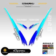 SUZUKI STRIPING CRYSTAL TUNE MOTIF X10 STICKER CRYSTAL TUNE CUSTOM STICKER ORIGINAL CRYSTAL MOTORCYC