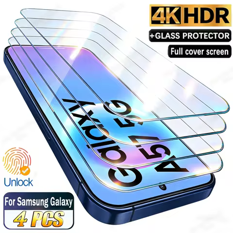 4PCS Ultra HD 4K Tempered Glass For Samsung A57 5G A37 A56 A36 A26 A54 A34 A55 A35 A15 A25 A53 Full 