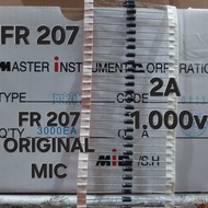 DDL99 ( FR 207 ) DIODE FR 207 FR207 FAST RECTIFIER ULTRAFAST 2A 1KV 2 AMPERE 1000V 1 000V 1,000 1000