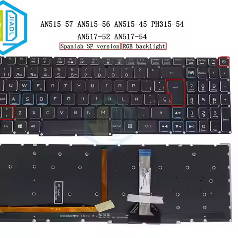 Latin Spanish Russian RGB Backlit Keyboard Backlight For Acer Nitro 5 AN515-56 AN515-57 AN515-45 AN5
