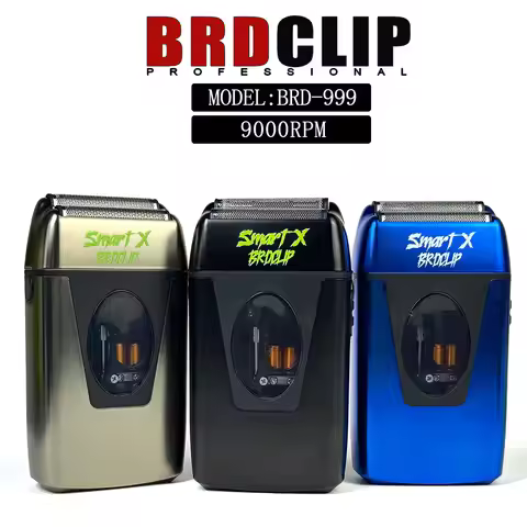 Professional Magnetic Motor 9000RPM BRDCLIP BRD-999 Electric Men's Beard Trimmer Double Foil Shaver