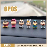 6pcs/1set Crayon Shinchan Miniature Shinchan Figure Crayon Shinchan Miniature Sinchan