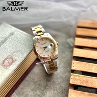 [Original] Balmer 8172G TT-3M Classic Sapphire Men Watch with White Dial Two-Tone Silver and Gold St