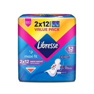 LIBRESSE Maxi Night Wings 32cm 2x12S Disposable Sanitary Pad