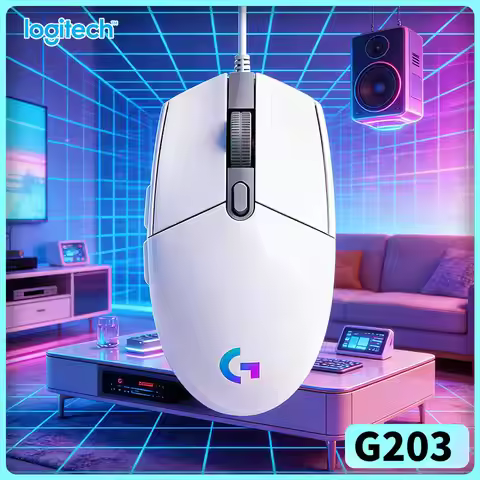Logitech G203 Prodigy Wired Gaming Mouse 8000 DPI RGB Lighting 6 Buttons 1ms Response 2.1m Cable Gam