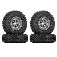 Hotsale 4Pcs 85Mm 1.55 Metal Beadlock Rims Tires Set 110 Rc Crawl
