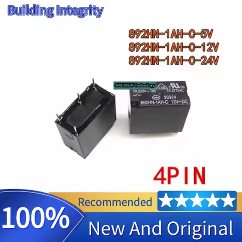 5PCS/LOT Original New Relay 892HN-1AH-C 892HN-1AH-C-5V 892N-1AH-C-12V 892HN-1AH-C-24V 892HN 1AH C 7A