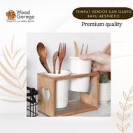 Nordic Wooden Cutlery Stand /
