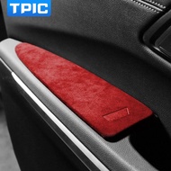 TPIC Alcantara Car Door Armrest Elbow Support Protect Pad Sticker For BMW F07 F10 F01 G11 M3 Z4 E89 