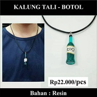 Rope Necklace + bottle pendant