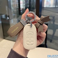 Leather Car Key Case Cover Shell Keychain For Honda Civic Accord Pilot CRV Freed Vezel HRV 2021 2022 Auto Styling Accessories