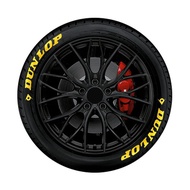 Dunlop | Car Tire Modification DUNLOP 3D Rubber Letter Stickers Waterproof Tyre Side Decals Multiple