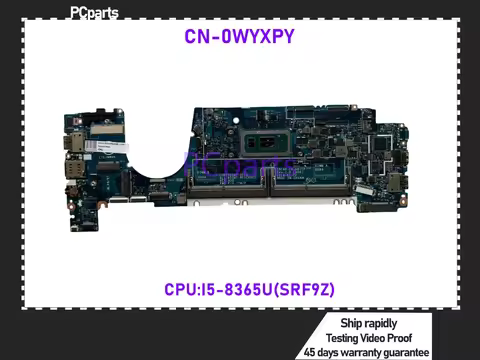 PCparts CN-0WYXPY CN-0WRN92 For DELL Latitude 7400 Laptop Motherboard EDC40 LA-G871P I5-8365U I7-866