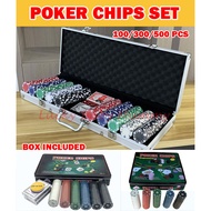 POKER Chips Set - Suitcase - Casino - Gambling - Chips - Token - Texas/Rainbow Culture