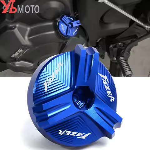 With logo FAZER Auminum Oil Filler Cap Engine Plug Cover For Yamaha FZ1 FAZER FZ6 FZ6R FZ8 FAZER FZ7