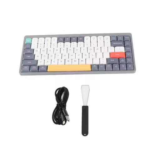 Wireless Mechanical Keyboard 84 Keys 2.4G+BT5.0+Type C 3 Connections 75% Low Profile Layout Keyboard