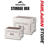 Naturehike Camping Folding Storage Box 25L 50L+10L Stackable with Table Top Wood Base Outdoor Tent B