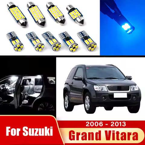 12pcs Car LED Kit For Suzuki Grand Vitara Grand Nomade Escudo 2006 2007 2008 2009 2010 2012 2013 Int