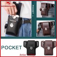 Men Fanny Pack Vintage PU Crossbody Bag Multi-compartment Shopper Bag Belt Bag Travel Waist Pack Pouch Wallet Phone Case