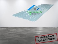 Atap Spandek Fiberglass Fiber Glass Bening Transparan Transparant Kanopi Canopi Rumah